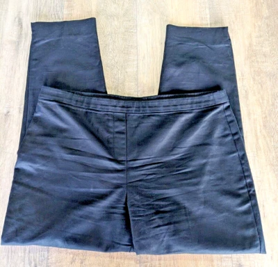 Pantalones de vestir Vince Camuto para mujer 12 negros ajustados tiro medio algodón elástico informales Foto 1 de 4