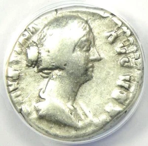 Faustina Junior AR Denarius Silver Coin 157-161 AD - Certified ANACS VF25 - Picture 1 of 5