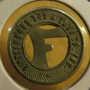1926 Fitzsimmons Bus & Taxi Co. Inc. Aurora, CO token de tránsito - Colorado Colo. - Imagen 1 de 2