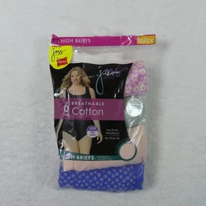 Just My Size Underwear Womens 10 2X High Briefs Cotton JMS By Hanes 5 Pairs - Picture 1 of 10