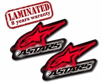 2 x Vinyl Stickers Auto Motorcycle Alpinestar Race Car Bike Surf Skate Z 92
