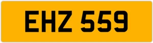 EHZ 559 E 3x3 DATELESS PRIVATE NUMBER PLATE EM EMM EMMA EVE EVA EUAN ERIC ELA ED - Picture 1 of 1