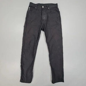 Armani Jeans Womens Trousers Black W31 L28 Linen Pants Comfort Fit Straight Leg - Picture 1 of 11