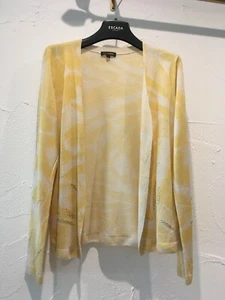 ESCADA leichte, hochwertige Jacke aus Seide und Schurwolle, Gr. S, Gelb / Weiß - Bild 1 von 5