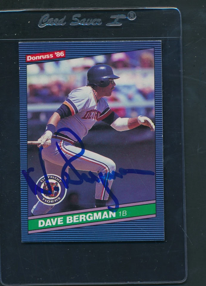 1986 Donruss #471 Dave Bergman Tigers Signed Auto *E1881 - Image 1 of 1
