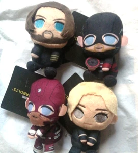 MARVEL Thunderbolts &you Mascot Plush Toy Doll Set of 4 SEGA 10cm Japan No tag - Picture 1 of 2