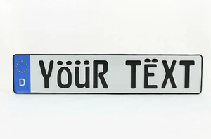 REPLICA GERMANY GERMAN car license plate with text and numbers 52x11 TOP QUALITY1 - Picture 1 of 8