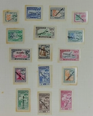 QV Zanzíbar, Colección de Mint MH y usado, incl. Sobreimpresiones - 200+ estampillas Foto 1 de 4