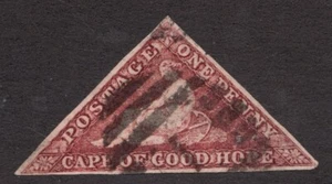 1863 Cape of Good Hope - Sc# 12 (tiny thin point) - 1p - Used - Cv$350  inv#31 - Picture 1 of 1