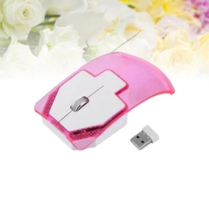 2. 3 Buttons Transparent Illumination Mouse Wireless Optical Mouse (Pink) - Picture 1 of 11