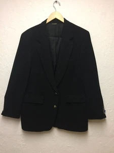 Vintage Bill Blass 100% Camel Hair Black Sport Coat Jacket Size 42 REG 2 Button  - Picture 1 of 12