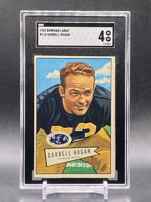 1952 Bowman Large #118 Darrell Hogan Pittsburgh Steelers Vintage Football SGC 4 - Image 1 of 2