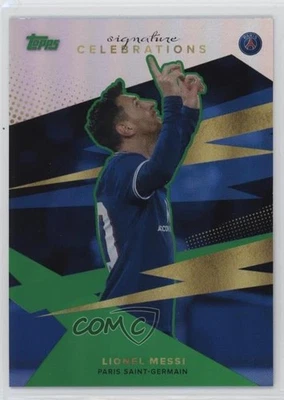 2021-22 Topps Paris Saint-Germain Team Set Neon Green Foil /99 Lionel Messi #31 - Image 1 of 2
