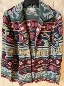 Vintage Blair Women’s Navajo Print Fleece Jacket ,size S, Multicolored, Button - Picture 1 of 8