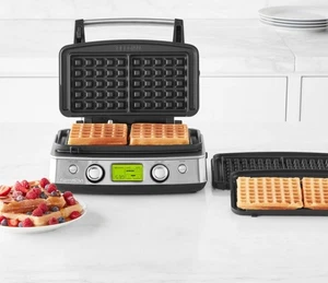 GreenPan Elite 4-Square Belgian & Classic Waffle Maker,HealthyNonstick PFAS-Free - Picture 1 of 6