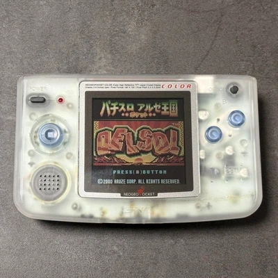SNK Neo Geo Pocket Color Clear Console With Software Tested Used 1999 Japan - Image 1 of 4