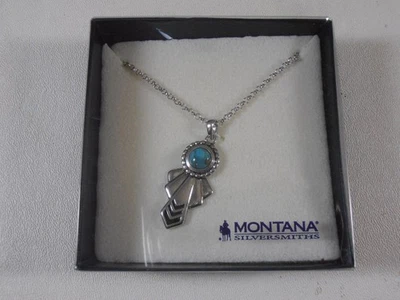 New in Box Montana Silversmiths Pendant Necklace Western Turquoise - Image 1 of 4