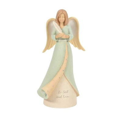 Figura de pluma de ángel Enesco Foundations Be Still 7,68 pulgadas Foto 1 de 2