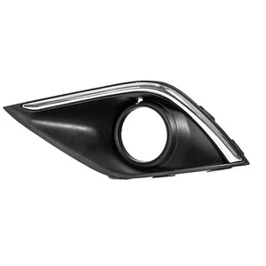 Front Left Fog Light Cover Grille for Mitsubishi For Outlander Black+Chrome - Picture 1 of 13