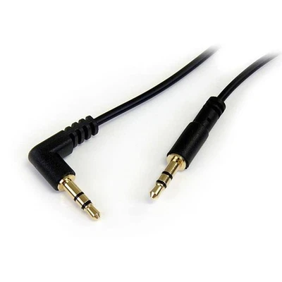 StarTech.com 3,5mm Klinke Audiokabel rechts gewinkelt schwarz Stecker vergoldet - Bild 1 von 3