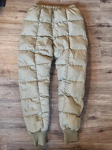 Cabela's Vintage Premier Northern Goose Down Quilted Puffer Pants L TALL - Picture 1 of 4