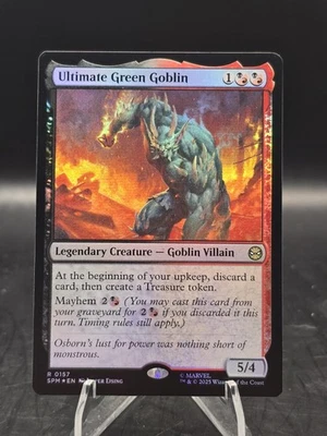 Ultimate Green Goblin 0157 Foil Rare Marvel's Spider-Man MTG NM - Image 1 of 2
