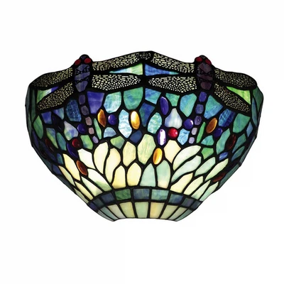 Wall Light Black Dragonfly Blue Matt Interiors 1900 64102 - Image 1 of 4