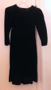 Therese Black Womens Dress Long Sleeve Knee Length Velvet - Picture 1 of 2