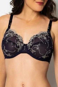 Lise Charmel Sublime à Deux Blue Full Cup Underwired Bra L51244 Size 36F - Picture 1 of 3