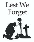Lest We Forget Car Van Sticker Remembrance Day Army Soldier 160x220mm