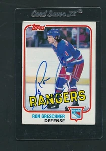 1981/82 Topps #97 Ron Greschner Rangers Signed Auto *E8275 - Picture 1 of 1