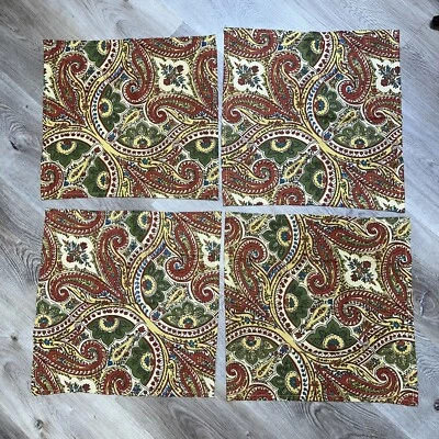 "Juego de 4 servilletas de tela APRIL CORNELL 100 % algodón cachemira 15 x 16""" Foto 1 de 4