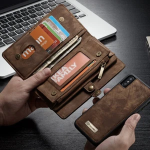 Leather Case 2 in 1 Wallet for Samsung Galaxy Note 8, Brown - Picture 1 of 3