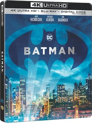 BATMAN - STEELBOOK - 4K ULTRA HD/BLU-RAY - (NICHOLSON/KEATON/BASINGER) - NEW! Foto 1 de 4