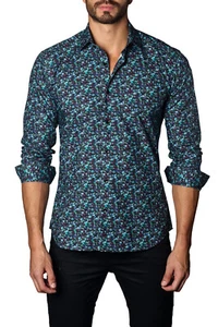 JARED LANG NAVY BERRIES SHIRT NWOT SIZE 2XL - Picture 1 of 2