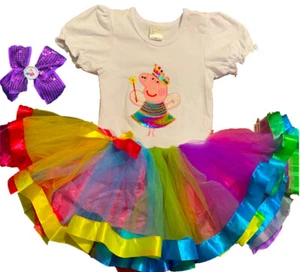 Peppa Tutu Birthday Party Dress Rainbow 3rd Birthday Fairy - Picture 1 of 1