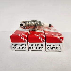 GENUINE Toyota Corolla Tercel Paseo OEM 90919-01192 K16TR11 Spark Plug SET OF 4 - Picture 1 of 2