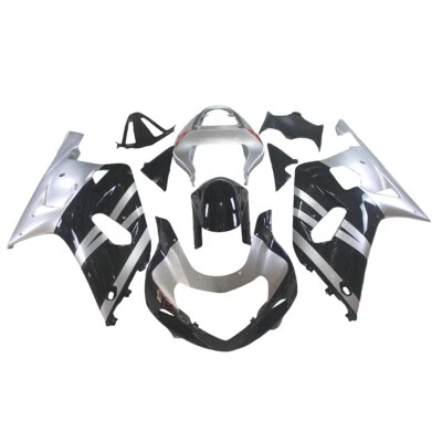 Bodywork For Suzuki 2000 2001 2002 GSXR600 GSXRGSXR750 Fairing Kit Silver Black - Image 1 of 4