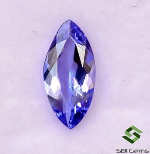 Zertifiziert Natürliche Tansanit Marquise Schnitt 8x4 MM 0.45 Cts Faceted Locker - Picture 1 of 7
