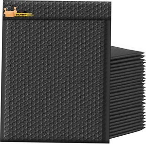 Bubble Mailers 10.5X16 Inch 25Pc Black Shipping Bags, Chic Packaging Ba - Picture 1 of 12