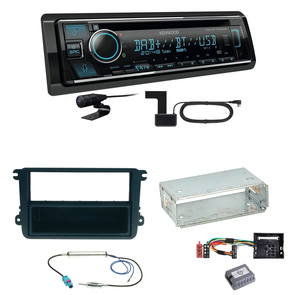 Kenwood KDC-BT760DAB Bluetooth DAB Einbauset für Seat Leon Altea XL Alhambra - Bild 1 von 1