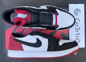 Air Jordan 1 Low OG Black Toe US 10 - Foto 1 di 12