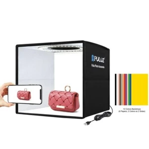 PULUZ UK STOCK 25/30/40/50/60/80/200cm Photo Studio Light Box Folding Dimmable - Picture 1 of 57