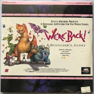 Sealed Laserdisc We're Back! A Dinosaur's Story, Spielberg Animation LD - Foto 1 di 6
