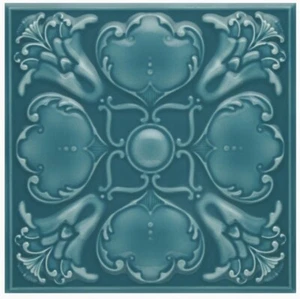 Minton Hollins Roker Sea Ocean Teal Decor 15cmx15cm Gloss Tile - Picture 1 of 7
