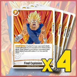 DRAGON BALL SUPER FUSION WORLD: Final Explosion FB03-102 Rare x4 Raging Roar - Picture 1 of 2