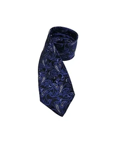 Alfani Mens Tie Blue Black Paisley Long Necktie Formal 62" x 3" - Picture 1 of 11