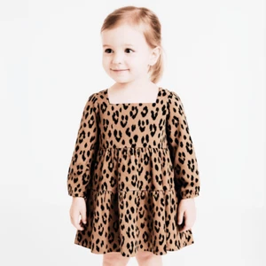 Carter's Kid Girls Leopard Print Dress Size 8 NWT Cotton Casual Party Cute - Picture 1 of 11