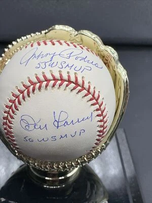 Don Larsen Dusty Rhodes Johnny Podres signed INS WS MVP Baseball auto PSA /Dna - Image 1 of 4