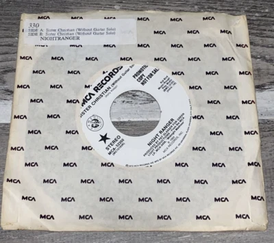 NightRanger Sister Christian Without Guitar Solo Promo Single Record Jukebox 45 - Image 1 of 3